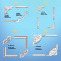 Polyuréthane durci en plastique plafond 3D avec différents styles